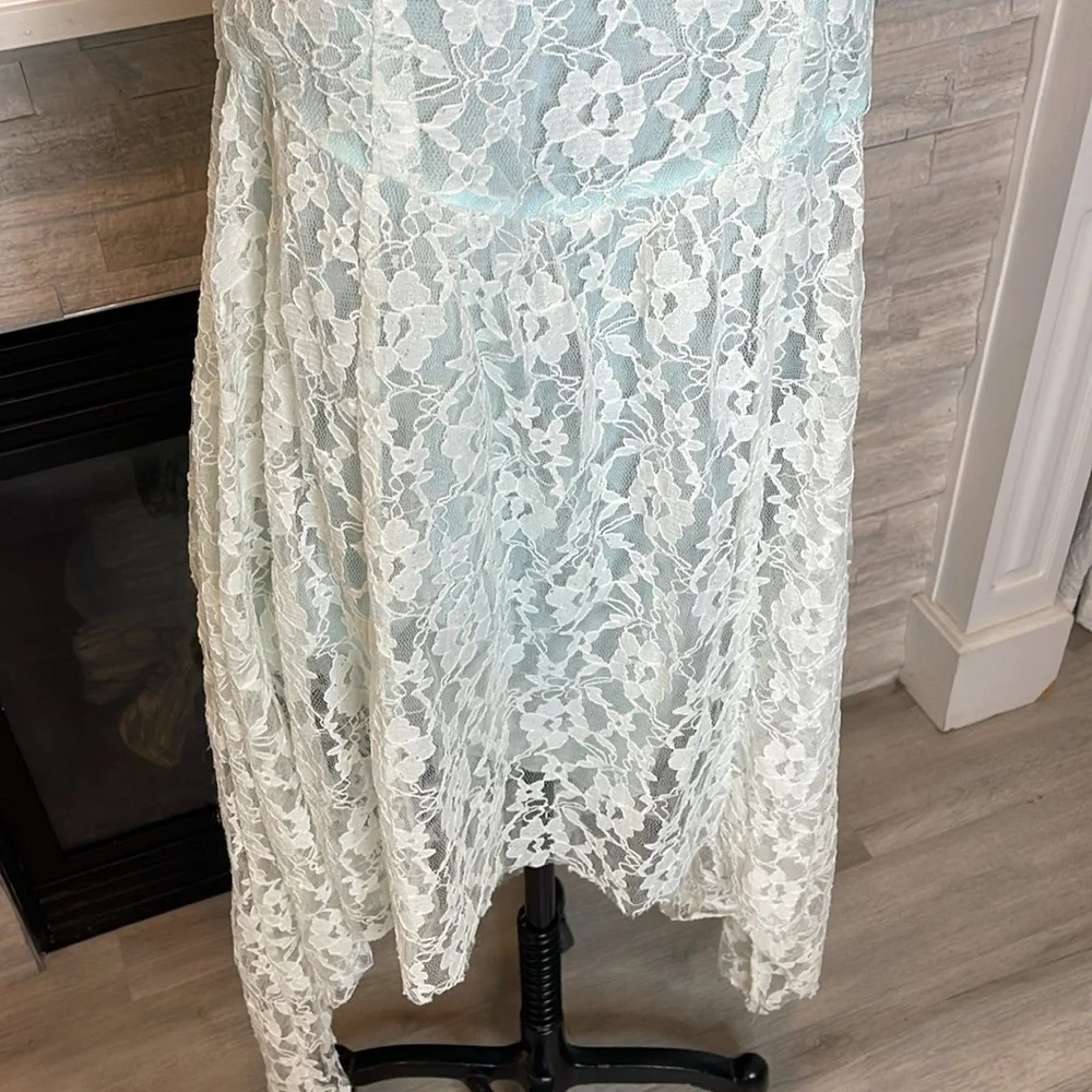 Free People Russian Nesting Doll Hi-Lo Lace Dress - Large
